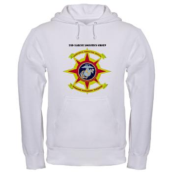 2MLG - A01 - 03 - 2nd Marine Logistics Group with Text - Hooded Sweatshirt - Click Image to Close