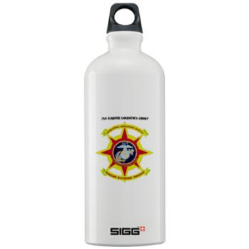 2MLG - M01 - 03 - 2nd Marine Logistics Group with Text - Sigg Water Bottle 1.0L