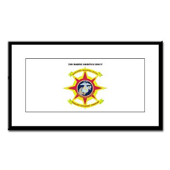 2MLG - M01 - 02 - 2nd Marine Logistics Group with Text - Small Framed Print