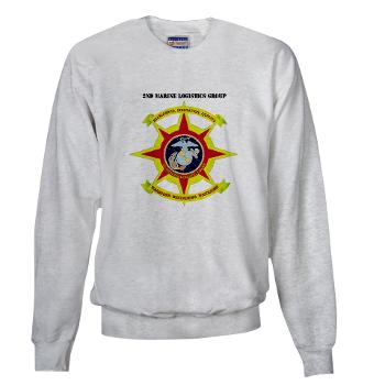 2MLG - A01 - 03 - 2nd Marine Logistics Group with Text - Sweatshirt - Click Image to Close
