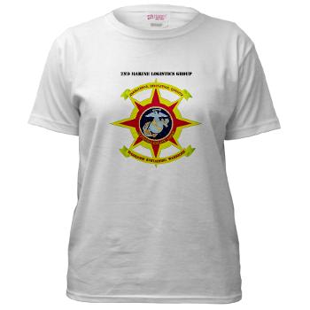 2MLG - A01 - 04 - 2nd Marine Logistics Group with Text - Women's T-Shirt - Click Image to Close