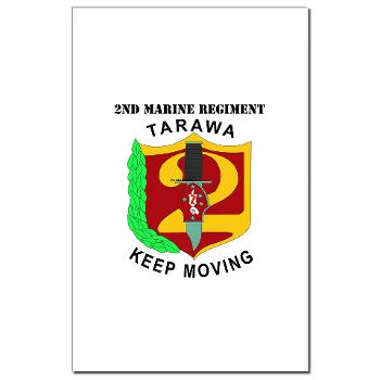 2MR - M01 - 02 - 2nd Marine Regiment with Text Mini Poster Print - Click Image to Close