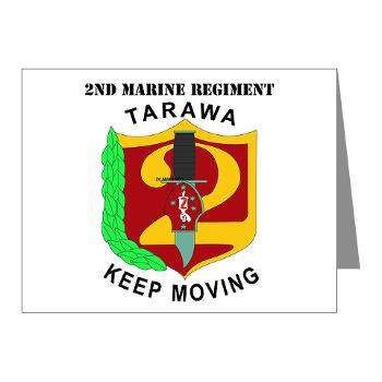 2MR - M01 - 02 - 2nd Marine Regiment with Text Note Cards (Pk of 20) - Click Image to Close