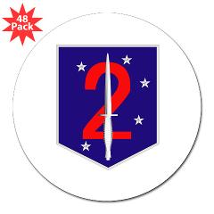 2MSOB - M01 - 01 - 2nd Marine Special Operations Bn - 3" Lapel Sticker (48 pk) - Click Image to Close