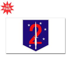 2MSOB - M01 - 01 - 2nd Marine Special Operations Bn - Sticker (Rectangle 10 pk)