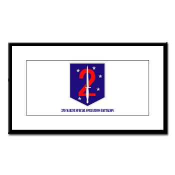 2MSOB - M01 - 02 - 2nd Marine Special Operations Bn with Text - Small Framed Print