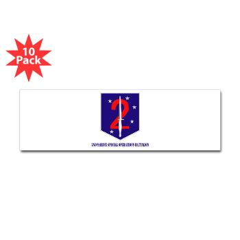 2MSOB - M01 - 01 - 2nd Marine Special Operations Bn with Text - Sticker (Bumper 10 pk) - Click Image to Close
