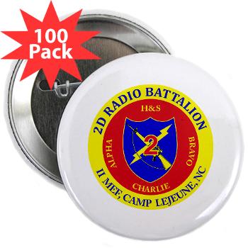 2RB - A01 - 01 - USMC - 2nd Radio Battalion - 2.25" Button (100 pack)