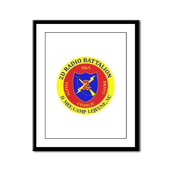 2RB - A01 - 01 - USMC - 2nd Radio Battalion - Framed Panel Print - Click Image to Close