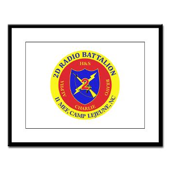 2RB - A01 - 01 - USMC - 2nd Radio Battalion - Large Framed Print