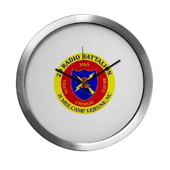 2RB - A01 - 01 - USMC - 2nd Radio Battalion - Modern Wall Clock