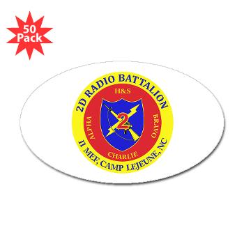 2RB - A01 - 01 - USMC - 2nd Radio Battalion - Sticker (Oval 50 pk) - Click Image to Close