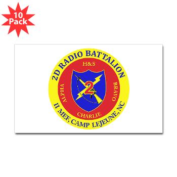 2RB - A01 - 01 - USMC - 2nd Radio Battalion - Sticker (Rectangle 10 pk) - Click Image to Close