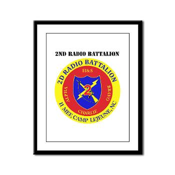 2RB - A01 - 01 - USMC - 2nd Radio Battalion with Text - Framed Panel Print - Click Image to Close