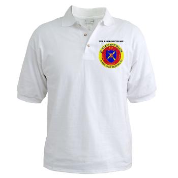 2RB - A01 - 01 - USMC - 2nd Radio Battalion with Text - Golf Shirt - Click Image to Close