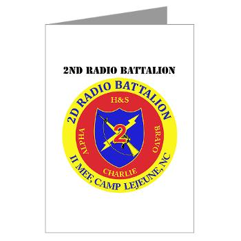 2RB - A01 - 01 - USMC - 2nd Radio Battalion with Text - Greeting Cards (Pk of 20)