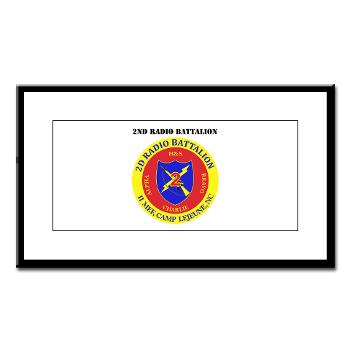 2RB - A01 - 01 - USMC - 2nd Radio Battalion with Text - Small Framed Print