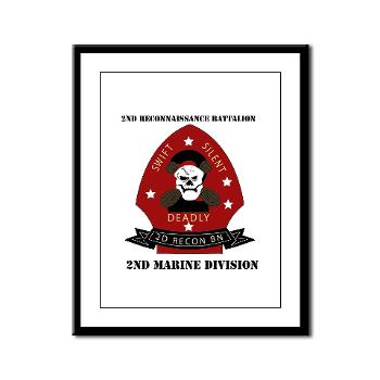 2RB - M01 - 02 - 2nd Reconnaissance Bn with Text Framed Panel Print