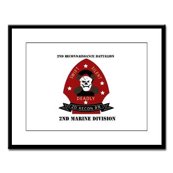 2RB - M01 - 02 - 2nd Reconnaissance Bn with Text Large Framed Print