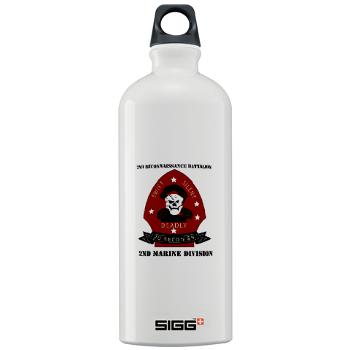 2RB - M01 - 03 - 2nd Reconnaissance Bn with Text Sigg Water Bottle 1.0L
