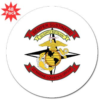 2SB - M01 - 01 - 2nd Supply Battalion - 3" Lapel Sticker (48 pk)
