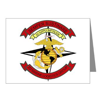 2SB - M01 - 02 - 2nd Supply Battalion - Note Cards (Pk of 20)