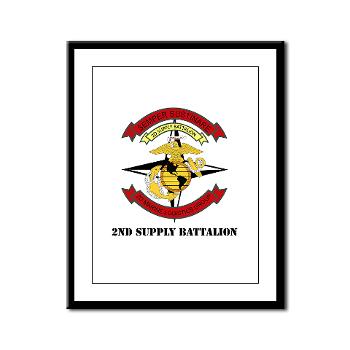 2SB - M01 - 02 - 2nd Supply Battalion with Text - Framed Panel Print