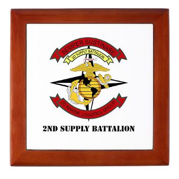 2SB - M01 - 03 - 2nd Supply Battalion with Text - Keepsake Box