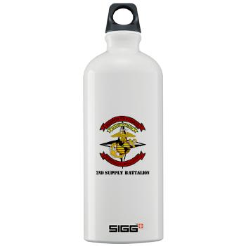 2SB - M01 - 03 - 2nd Supply Battalion with Text - Sigg Water Bottle 1.0L