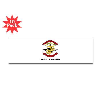 2SB - M01 - 01 - 2nd Supply Battalion with Text - Sticker (Bumper 10 pk) - Click Image to Close