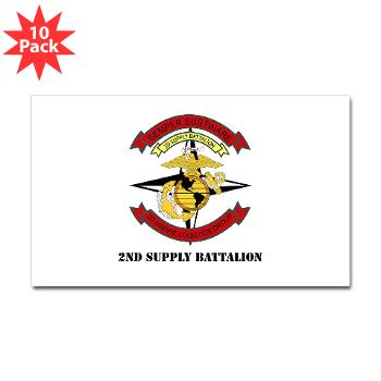 2SB - M01 - 01 - 2nd Supply Battalion with Text - Sticker (Rectangle 10 pk)