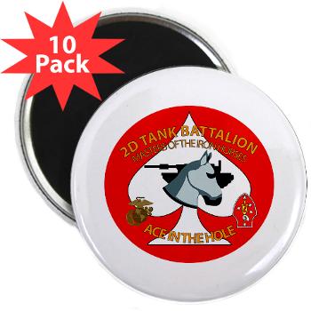 2TB - M01 - 01 - 2nd Tank Battalion - 2.25" Magnet (10 pack) - Click Image to Close