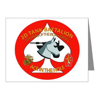 2TB - M01 - 02 - 2nd Tank Battalion - Note Cards (Pk of 20) - Click Image to Close