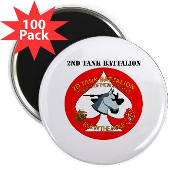 2TB - M01 - 01 - 2nd Tank Battalion with Text - 2.25" Magnet (100 pack)