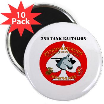 2TB - M01 - 01 - 2nd Tank Battalion with Text - 2.25" Magnet (10 pack)