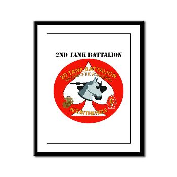 2TB - M01 - 02 - 2nd Tank Battalion with Text - Framed Panel Print