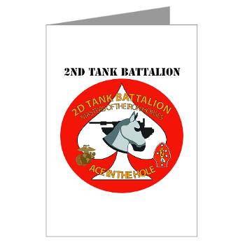2TB - M01 - 02 - 2nd Tank Battalion with Text - Greeting Cards (Pk of 10)