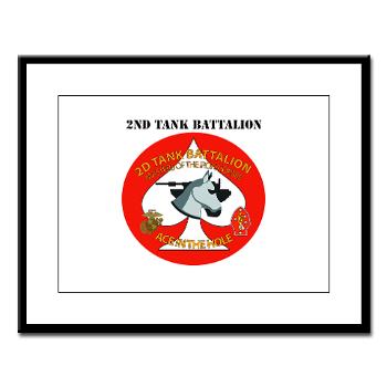 2TB - M01 - 02 - 2nd Tank Battalion with Text - Large Framed Print - Click Image to Close
