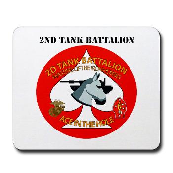 2TB - M01 - 03 - 2nd Tank Battalion with Text - Mousepad