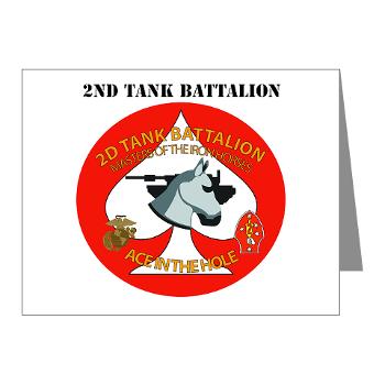 2TB - M01 - 02 - 2nd Tank Battalion with Text - Note Cards (Pk of 20)