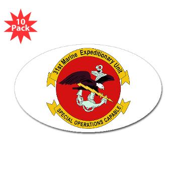 31MEU - M01 - 01 - 31st Marine Expeditionary Unit Sticker (Oval 10 pk)