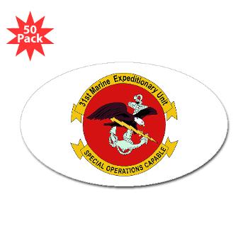 31MEU - M01 - 01 - 31st Marine Expeditionary Unit Sticker (Oval 50 pk) - Click Image to Close