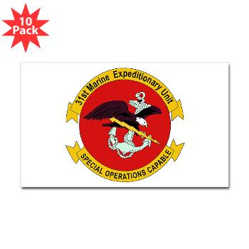 31MEU - M01 - 01 - 31st Marine Expeditionary Unit Sticker (Rectangle 10 pk)