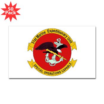 31MEU - M01 - 01 - 31st Marine Expeditionary Unit Sticker (Rectangle 50 pk) - Click Image to Close
