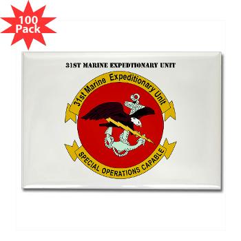 31MEU - M01 - 01 - 31st Marine Expeditionary Unit with text Rectangle Magnet (100 pack) - Click Image to Close