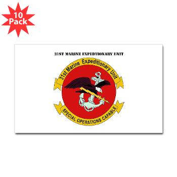 31MEU - M01 - 01 - 31st Marine Expeditionary Unit with text Sticker (Rectangle 10 pk)