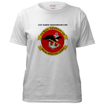 31MEU - A01 - 04 - 31st Marine Expeditionary Unit with text Women's T-Shirt - Click Image to Close