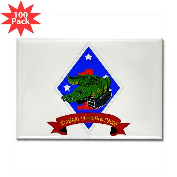 3AAB - M01 - 01 - 3rd Assault Amphibian Battalion - Rectangle Magnet (100 pack) - Click Image to Close