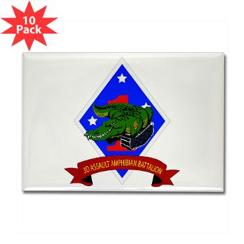 3AAB - M01 - 01 - 3rd Assault Amphibian Battalion - Rectangle Magnet (10 pack)