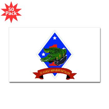 3AAB - M01 - 01 - 3rd Assault Amphibian Battalion - Sticker (Rectangle 50 pk)